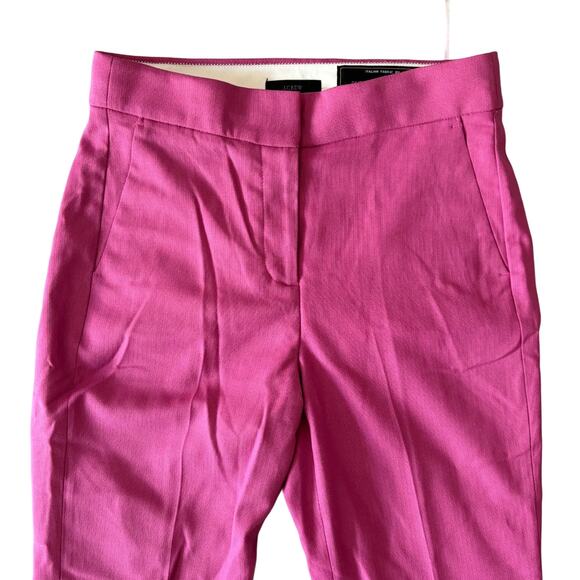 NEW J.CREW Willa Cropped Flare Italian Wool Trouser Pants in Dahlia Pink SZ 4 - Picture 3 of 12